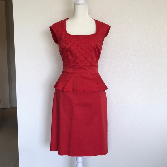 ANTONIO MELANI Dresses & Skirts - Antonio Melani Embroidered Peplum Dress